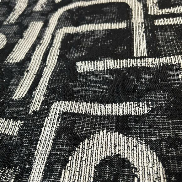 Accent Pillow Cover Black and White Geometric Abstract 21" X 21" Jacquard Weave - Picture 4 of 10